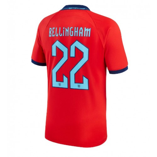 Anglia Jude Bellingham #22 Koszulka Wyjazdowych MŚ 2022 Krótki Rękaw